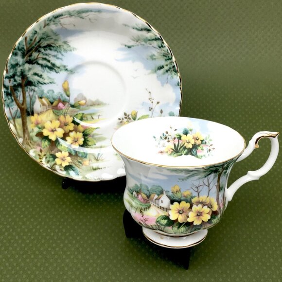 Royal Albert country scene Primerose hill cup saucer tea bone china England - Picture 2 of 7